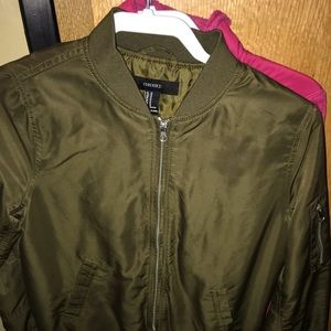 Green bomber jacket
